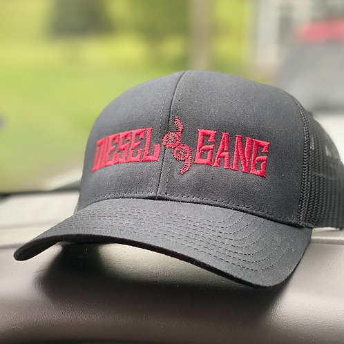 Classic Black Red Letters Diesel Gang Apparel
