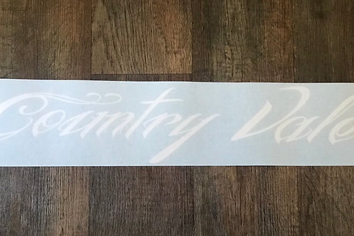 Country Valet large decal